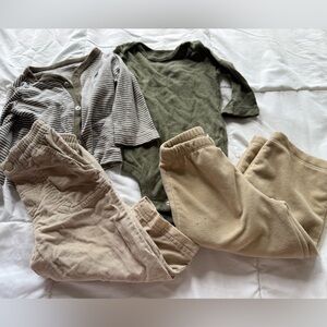 Carters Baby Boys Neutral Pants & onesie corduroy & fleece pants